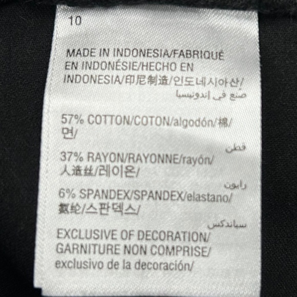 Alfani Women's Black Ankle Pants Trousers with Contrast White Piping Size 10 - Picture 7 of 13